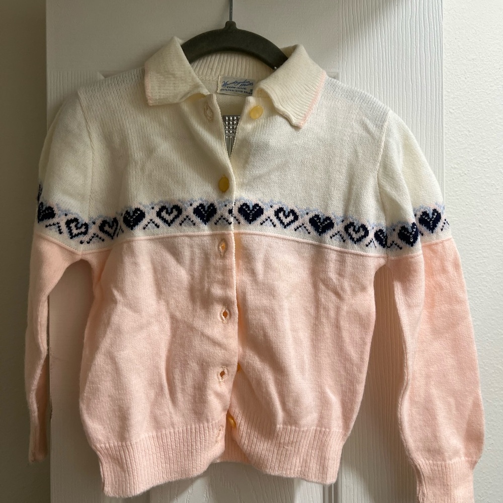 Vintage Huntingdon Mills Toddler Girl Cardigan